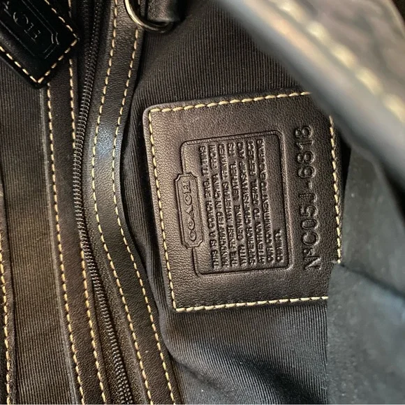 Coach Mini Signature Hobo Black Shoulder Bag - Picture 10 of 10